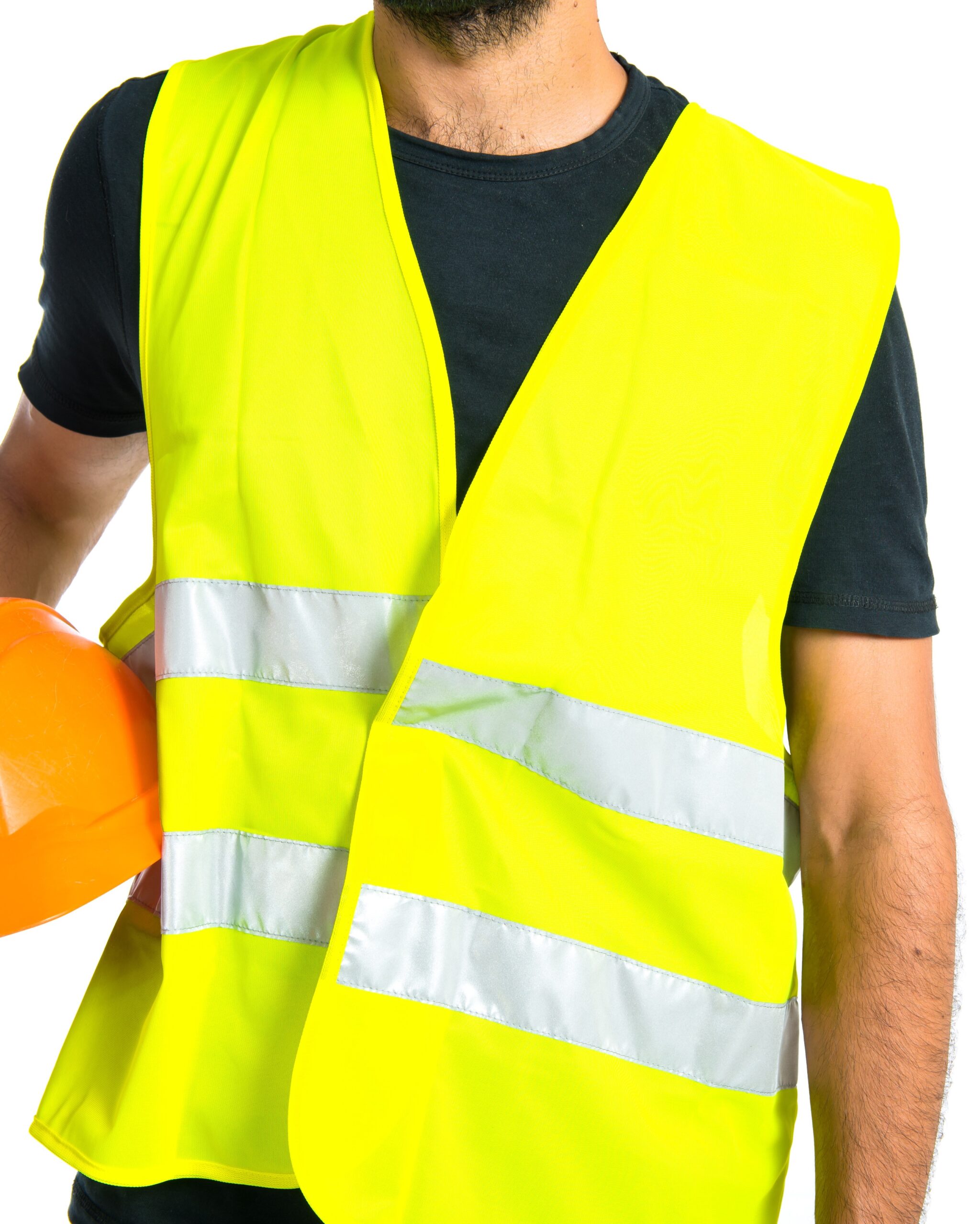 Workman over white background